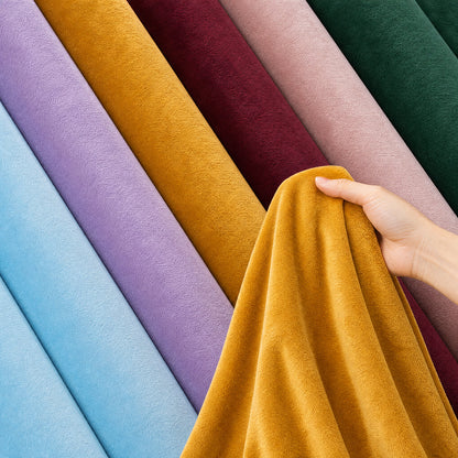 Soft Touch Solid Color Milk Fleece Fabric Various Weights for Four-Piece Bed Set - Image 1