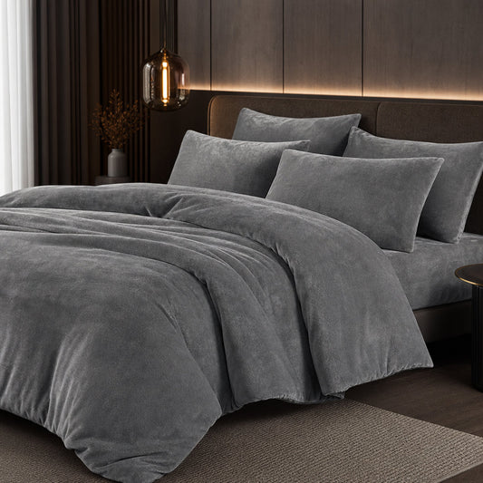 All-Purpose Solid Tones for Protective Couch Mats and Sheets Coral Velvet Fabric - Image 1