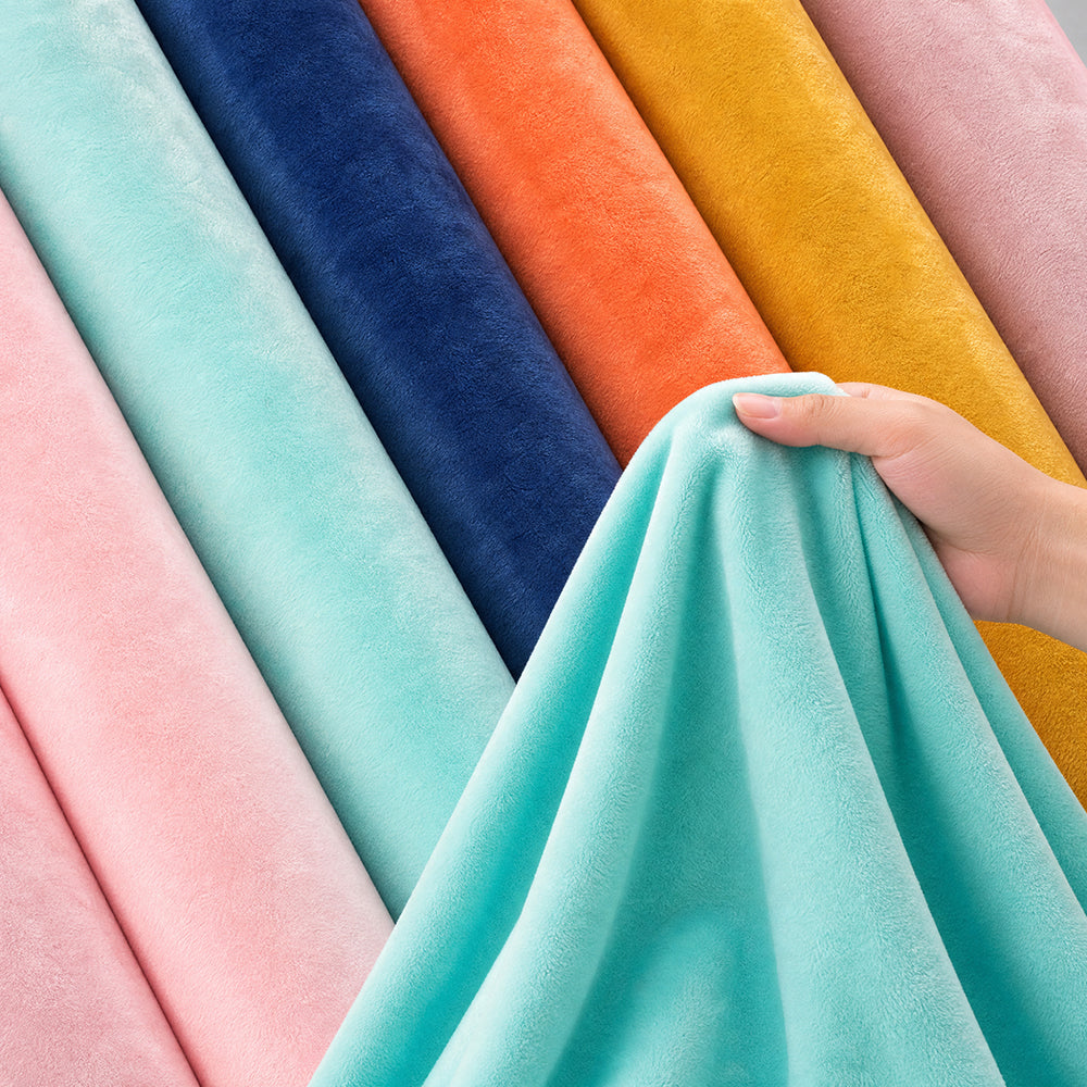 Solid Color Multi-Specification for Blankets Throws and Bedding Sets Coral Fleece Fabric - Image 2