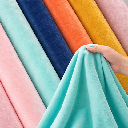 Solid Color Multi-Specification for Blankets Throws and Bedding Sets Coral Fleece Fabric - Image 2