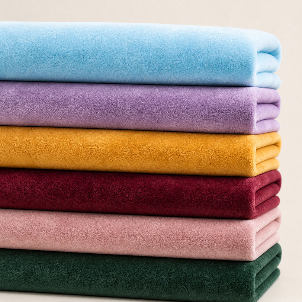Multi-Material Solid Color Varied Colors and Weights for Blankets and Bedding Fleece Fabric - Image 1