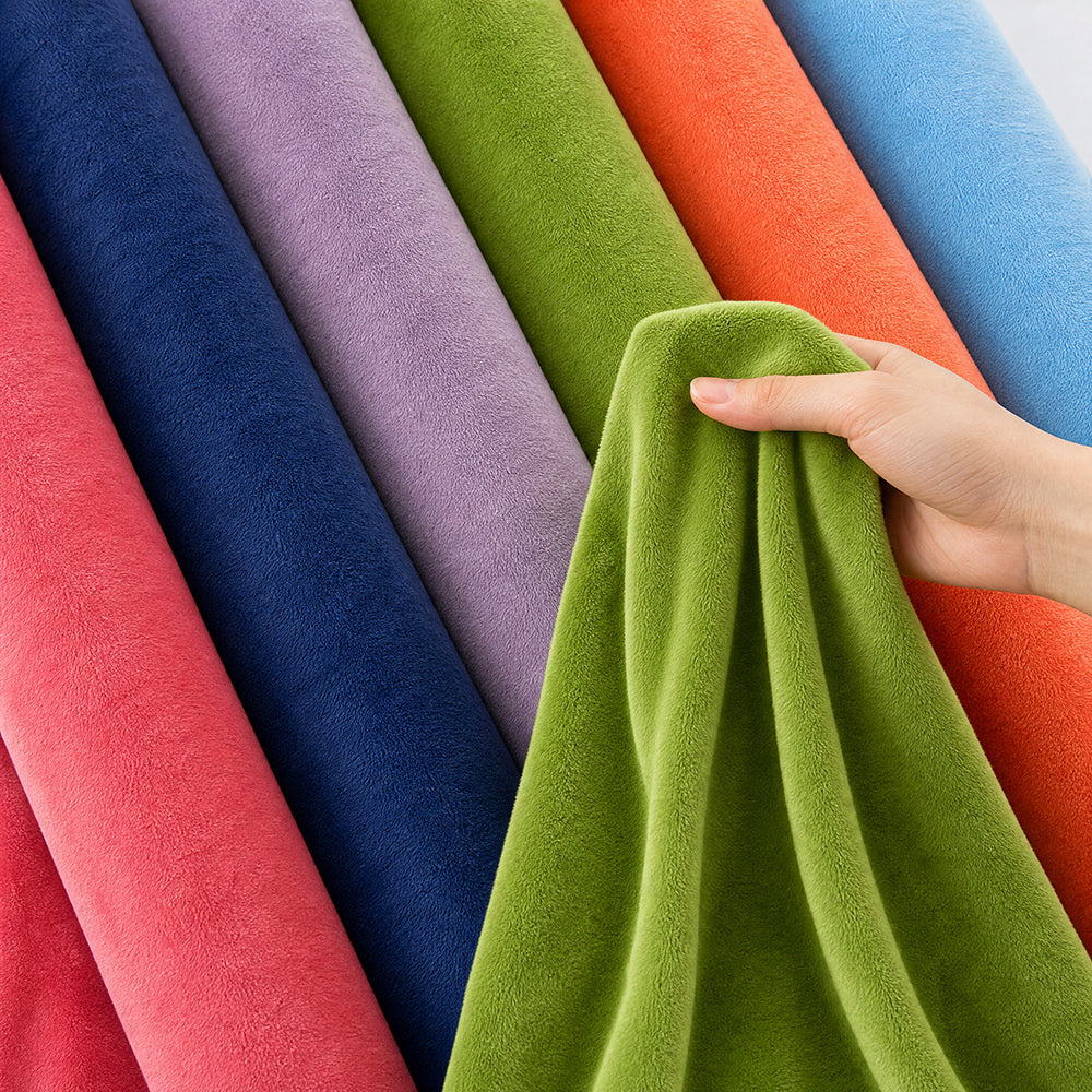 Solid Color Various Colors and Weights for Throws and Beddings Microfiber Fleece Fabric - Image 2