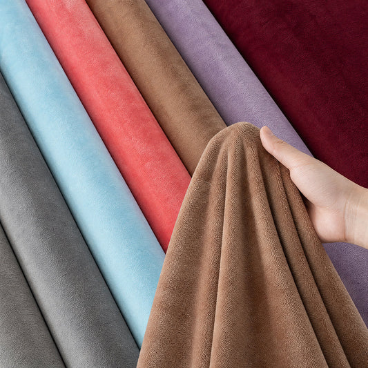Custom Solid Color Multi-Weight for Sofa Towels and Travel Blankets Flannel Fleece Fabric - Image 1