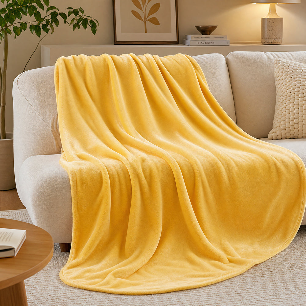 Custom Solid Color Multi-Weight for Sofa Towels and Travel Blankets Flannel Fleece Fabric - Image 2