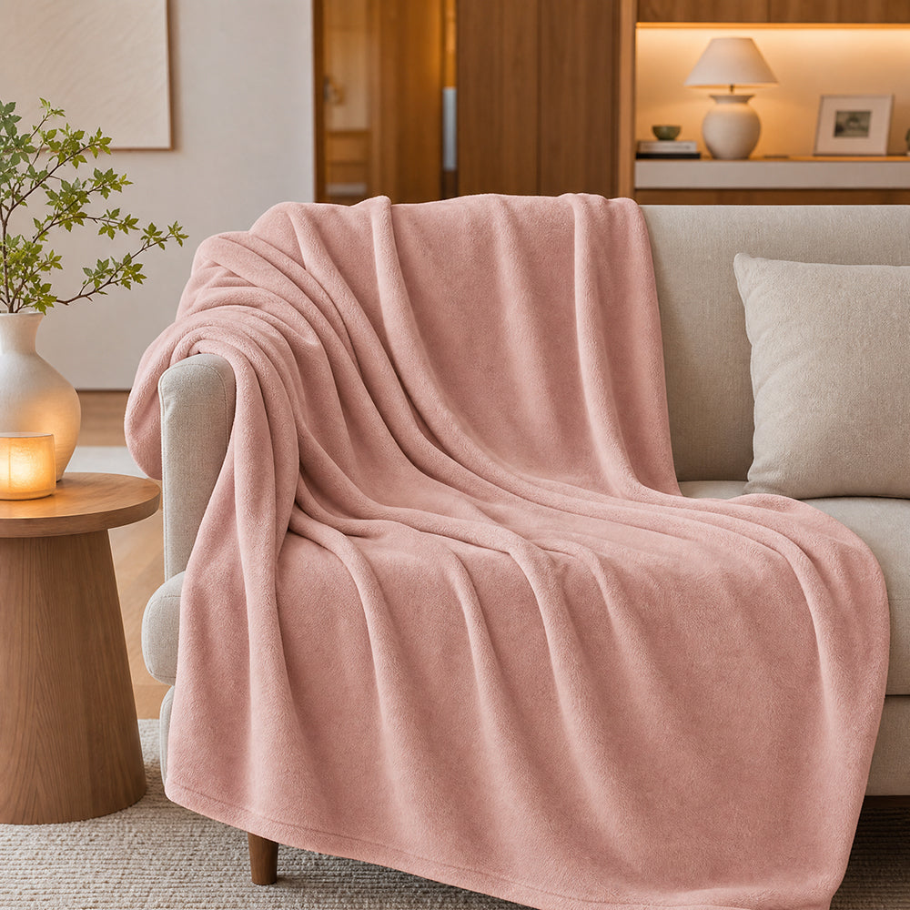 Super Soft Solid Color Multi-Weight for Sofa Throws Plush Fleece Fabric - Image 4