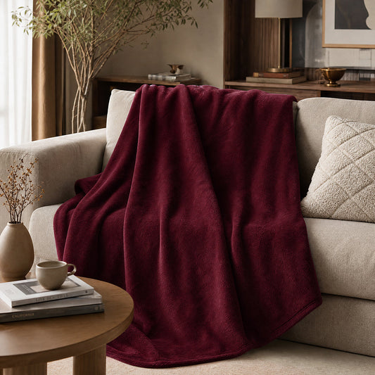 Anti-Pilling Solid Color Multi-Weight for Luxury Bedding Sets Fleece Fabric - Image 1