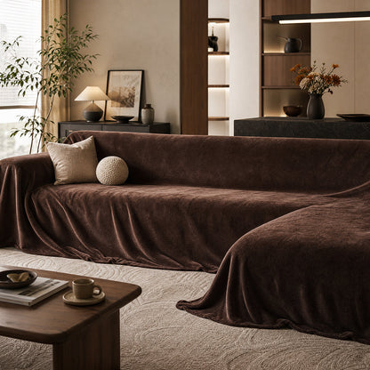 Heavy Weight Solid Color Multi-Material for Winter Sofa Blankets Fleece Fabric - Image 1