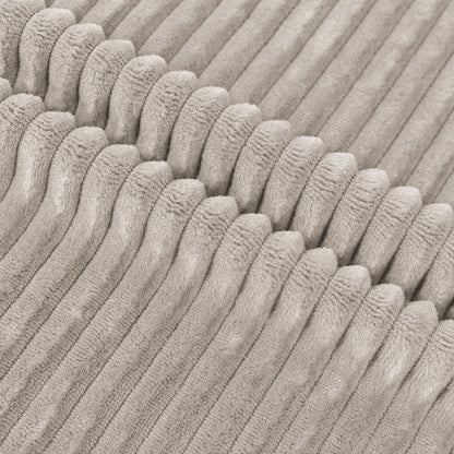 Wholesale Solid Soft 3D Striped Thermal Blanket Material Drop-Needle Flannel Fabric - Image 1