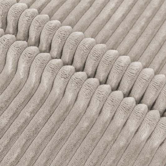 Wholesale Solid Soft 3D Striped Thermal Blanket Material Drop-Needle Flannel Fabric - Image 1