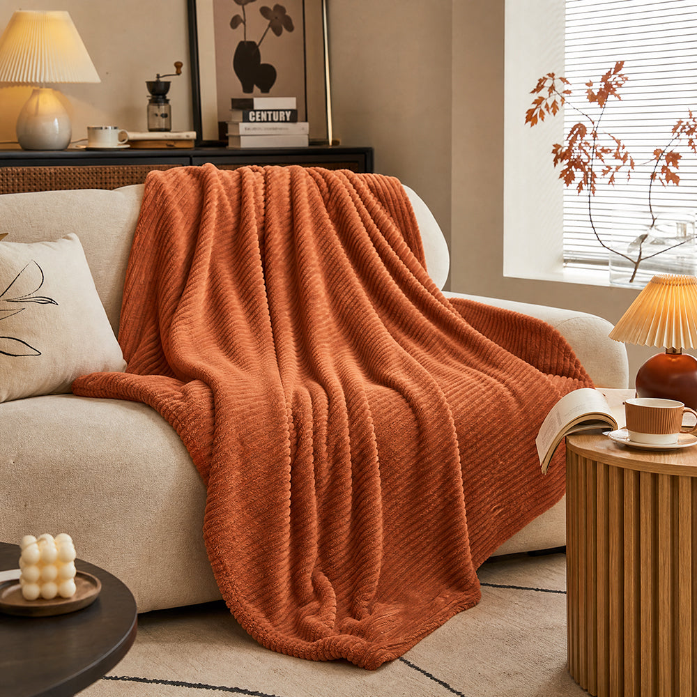Solid Color Various GSM Flannel for Bedding Set Ribbed Autumn Winter Flannel Fabric - Image 3