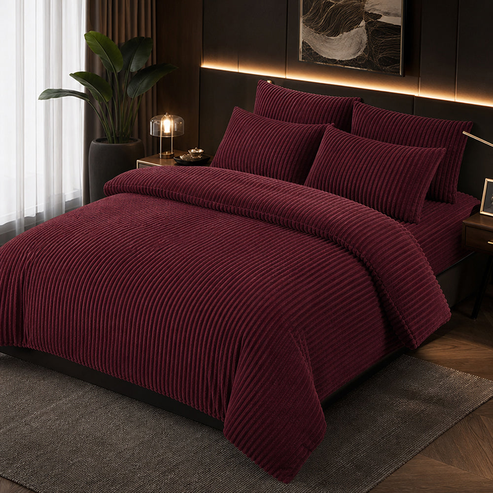 Wholesale Multi-Weight Material for Sofa Towel Channel Stripe Winter Flannel Fabric - Image 4