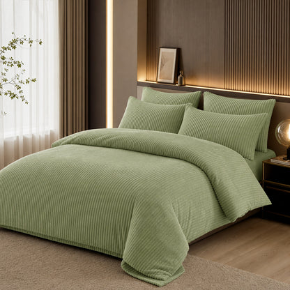 Factory Direct Bulk Sale for Sofa Protective Covers Solid Ribbed Flannel Fabric - Image 3
