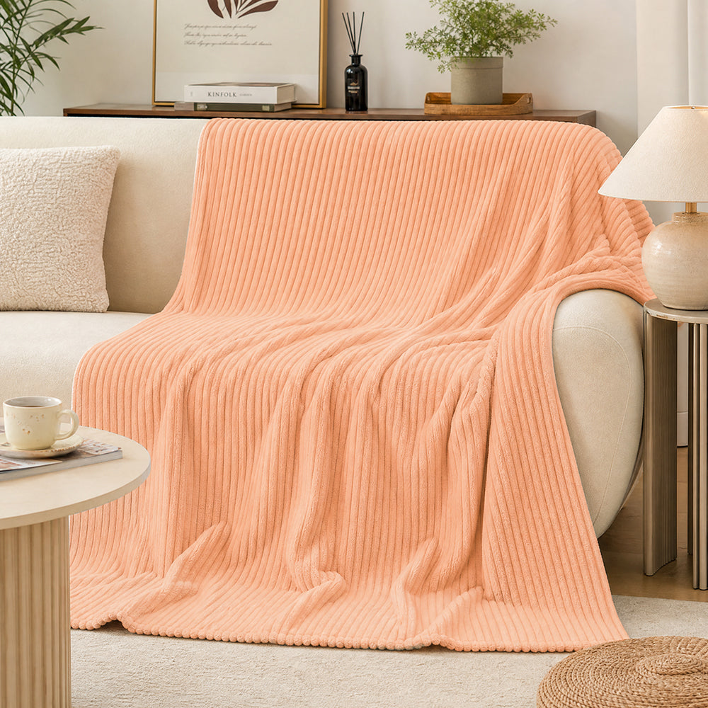 Factory Direct Bulk Sale for Sofa Protective Covers Solid Ribbed Flannel Fabric - Image 4