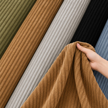 Ideal for Making Sofa Towels and Lounge Throws Ribbed Flannel Winter Flannel Fabric - Image 1