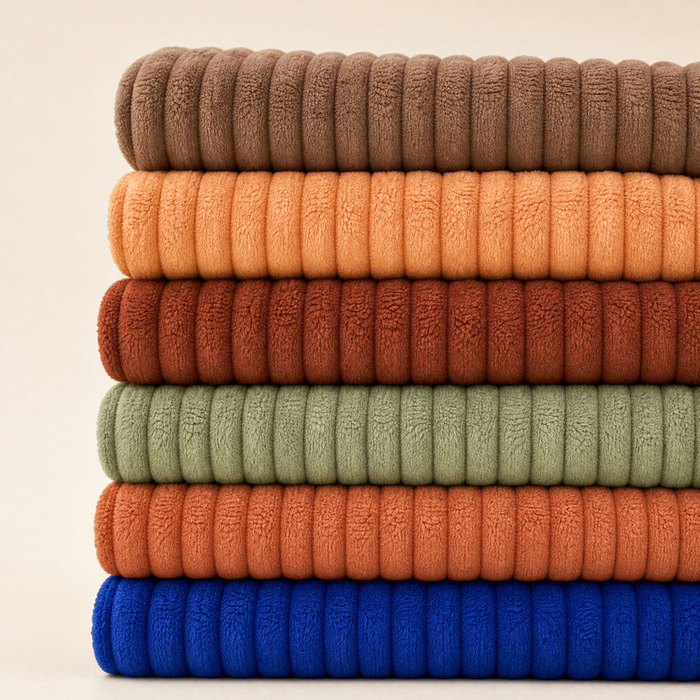 Heavyweight Great for Thick Cozy Bedcovers and Mats Channel Ribbed Flannel Fabric - Image 2