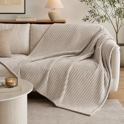 Heavyweight Great for Thick Cozy Bedcovers and Mats Channel Ribbed Flannel Fabric - Image 3