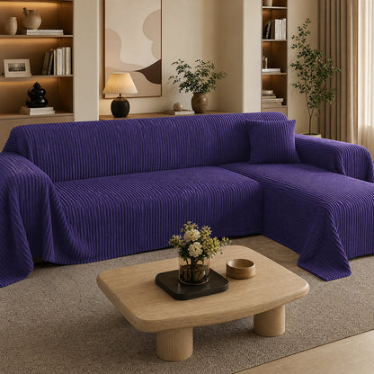 Plush Solid Color Roll Perfect Material for Multi-Functional Throw Blanket Grooved Flannel Fabric - Image 3