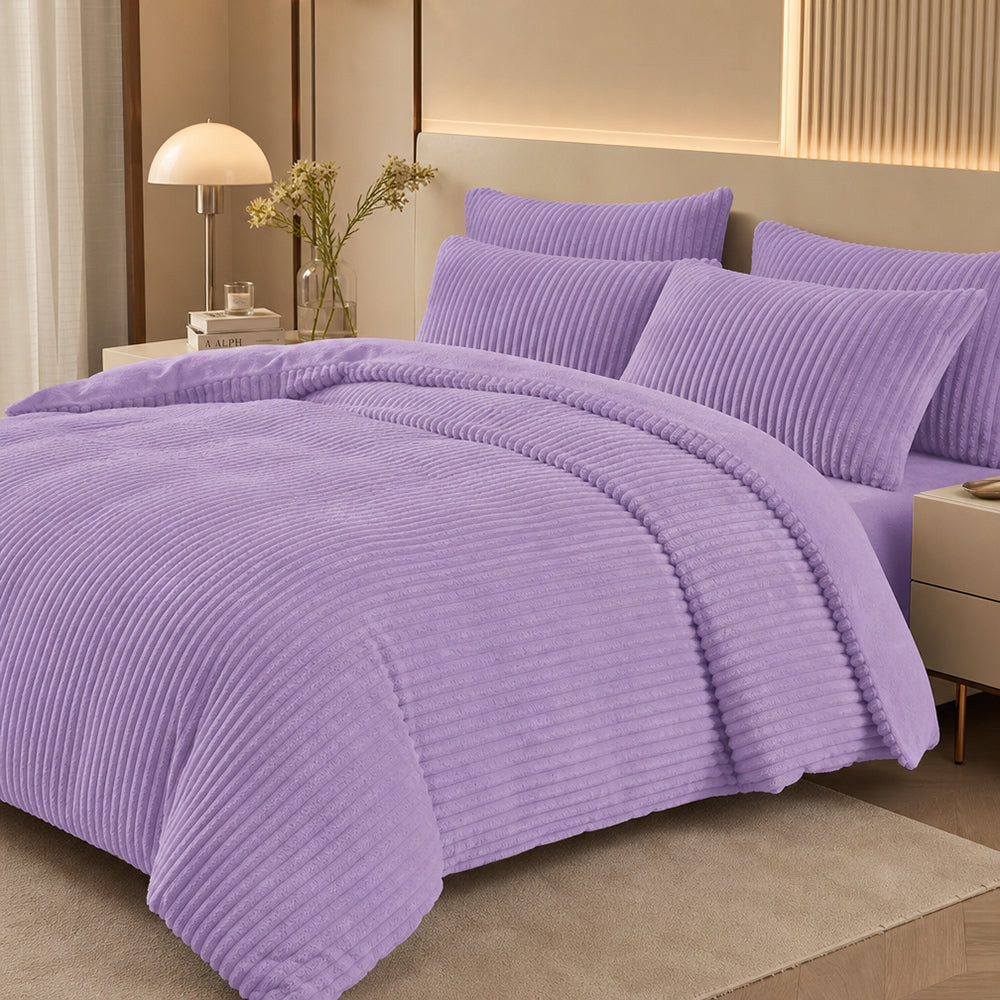 Skin-Friendly Universal Size Sheet Cloth for Family Sofa Towels Channel Ribbed Flannel Fabric - Image 4