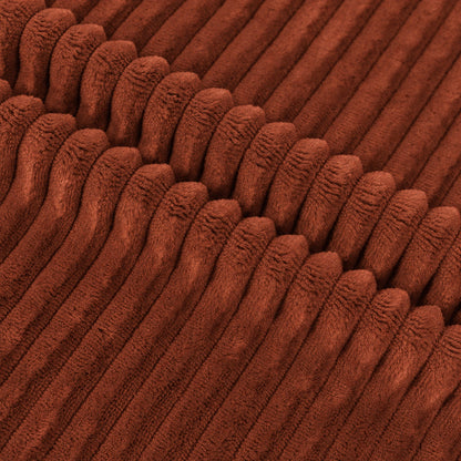 Wide-Track Rib Solid Color Various GSM for Bedroom Bedspread Coral Flannel Fabric - Image 4