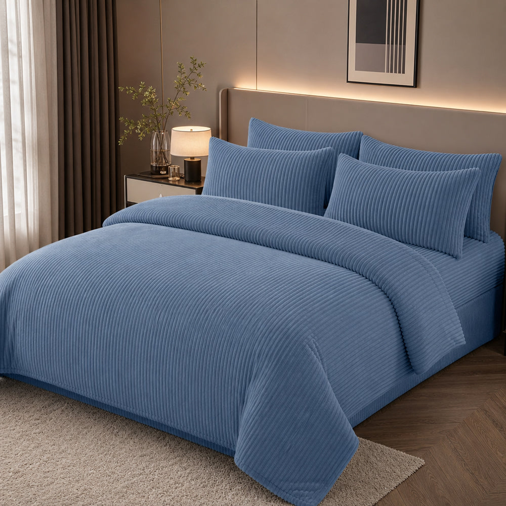Crease-Resistant Protective Furniture Cover Sofa Blanket Cloth Wide-Ribbed Coral Velvet Fabric - Image 4