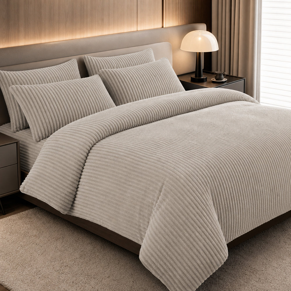 Premium Grade Roll for Multi-Functional Heat-Retention Bedcover Blanket Grooved Flannel Fabric - Image 1
