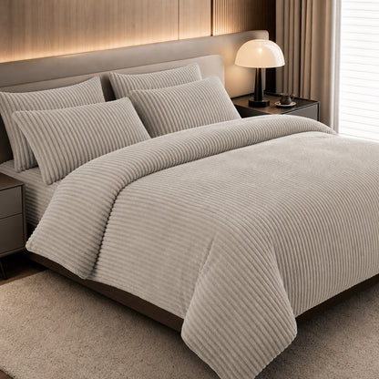 Premium Grade Roll for Multi-Functional Heat-Retention Bedcover Blanket Grooved Flannel Fabric - Image 1