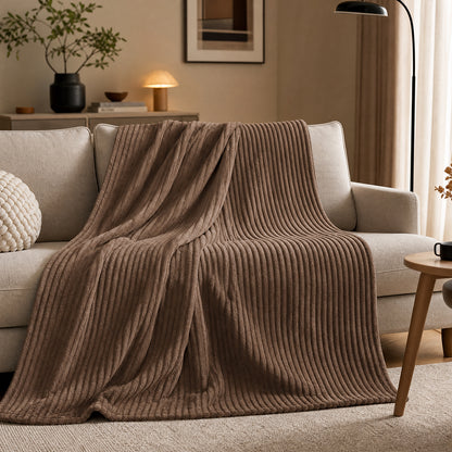 Premium Grade Roll for Multi-Functional Heat-Retention Bedcover Blanket Grooved Flannel Fabric - Image 4