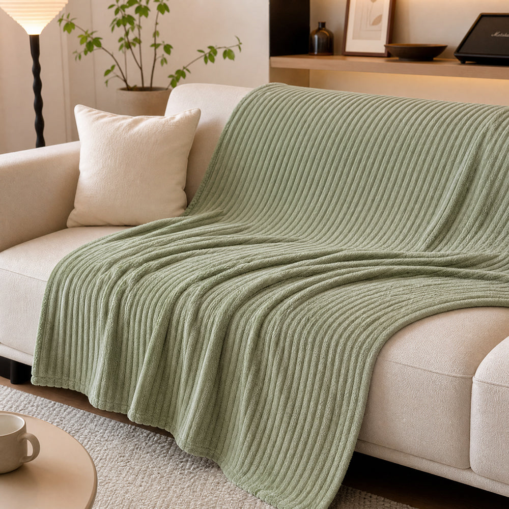 Structured Channel Solid Color Premium Velvet for Bedding Set Winter Flannel Fabric - Image 3