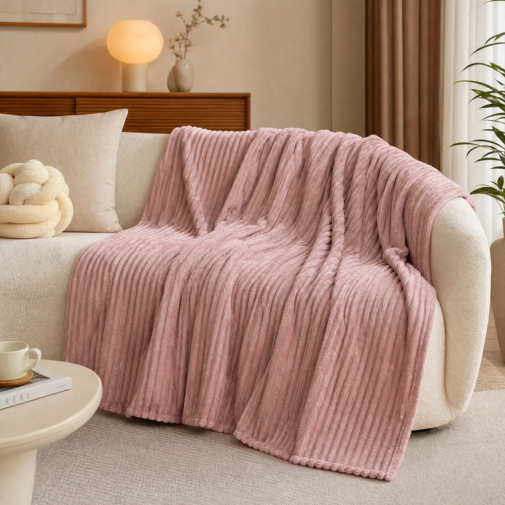 Chill-Proof Perfect Weight Material for All-Season Air Conditioning Throws Deep-Cut Flannel Fabric - Image 1