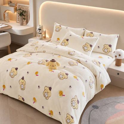 Vibrant Patterns Customizable Weight for Bedroom Bedspread Printed Shubao Velvet Fabric - Image 1