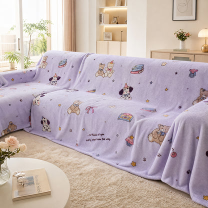Rich Luster Photoreal Print Extra-Soft Protective Sofa Towel Bolting Cloth Velvet Fabric - Image 1