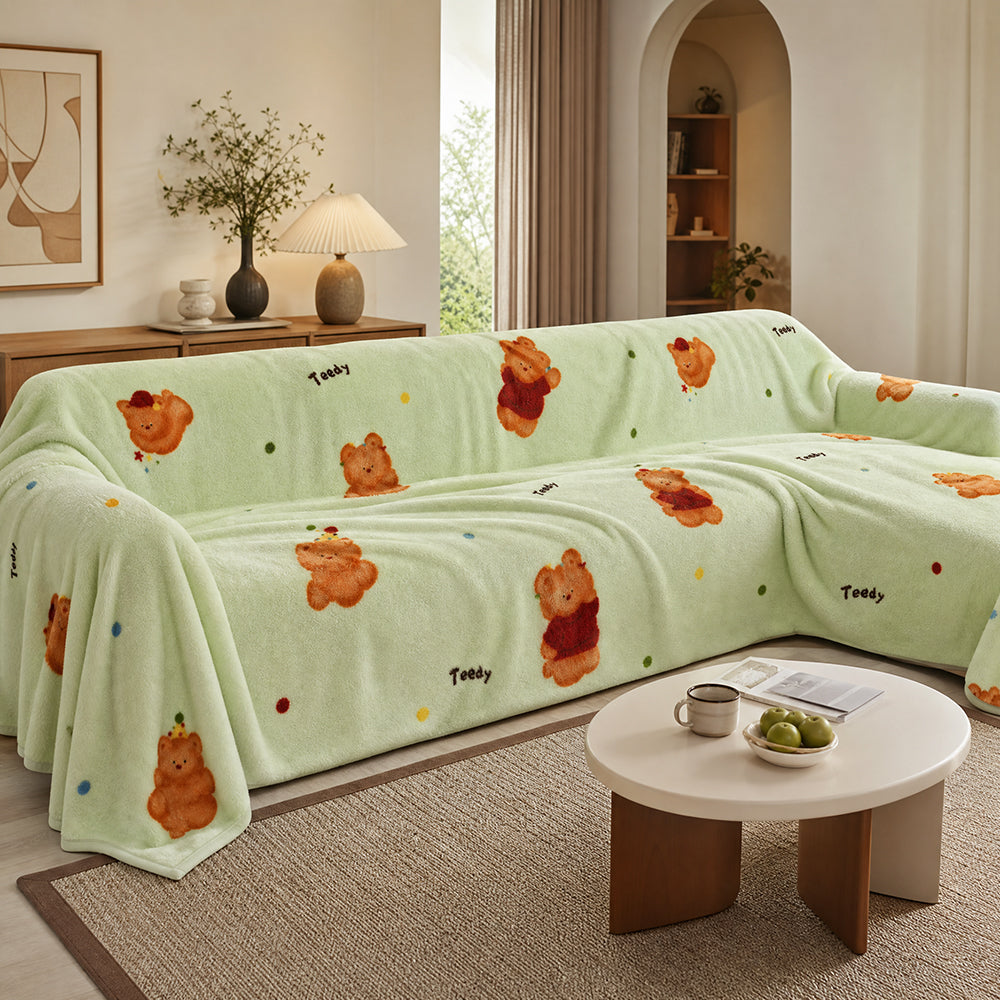 Exclusive Graphics Various Patterns Roll for Sofa Slipcovers Printed Coral Flannel Fabric - Image 1