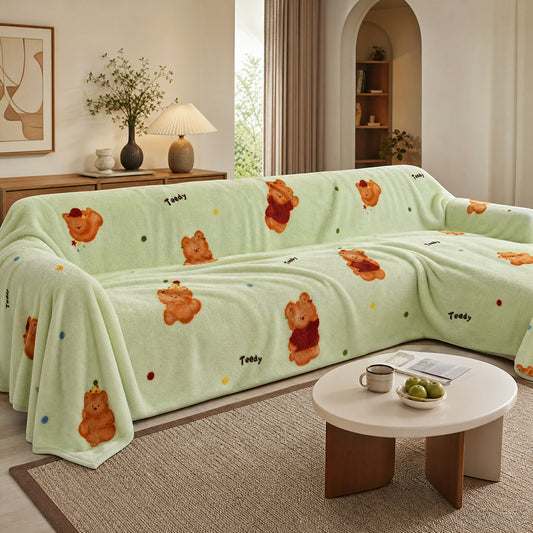 Exclusive Graphics Various Patterns Roll for Sofa Slipcovers Printed Coral Flannel Fabric - Image 1