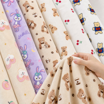 Made-to-Order Uniform Thickness Cosy Throw for Couch Sheet Printed Velvet Flannel Fabric - Image 4