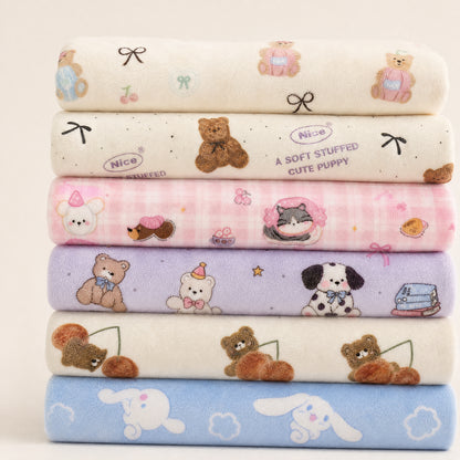 Roller Printed Colorfast Custom Patterns for Quilt Covers Winter Flannel Fabric - Image 4
