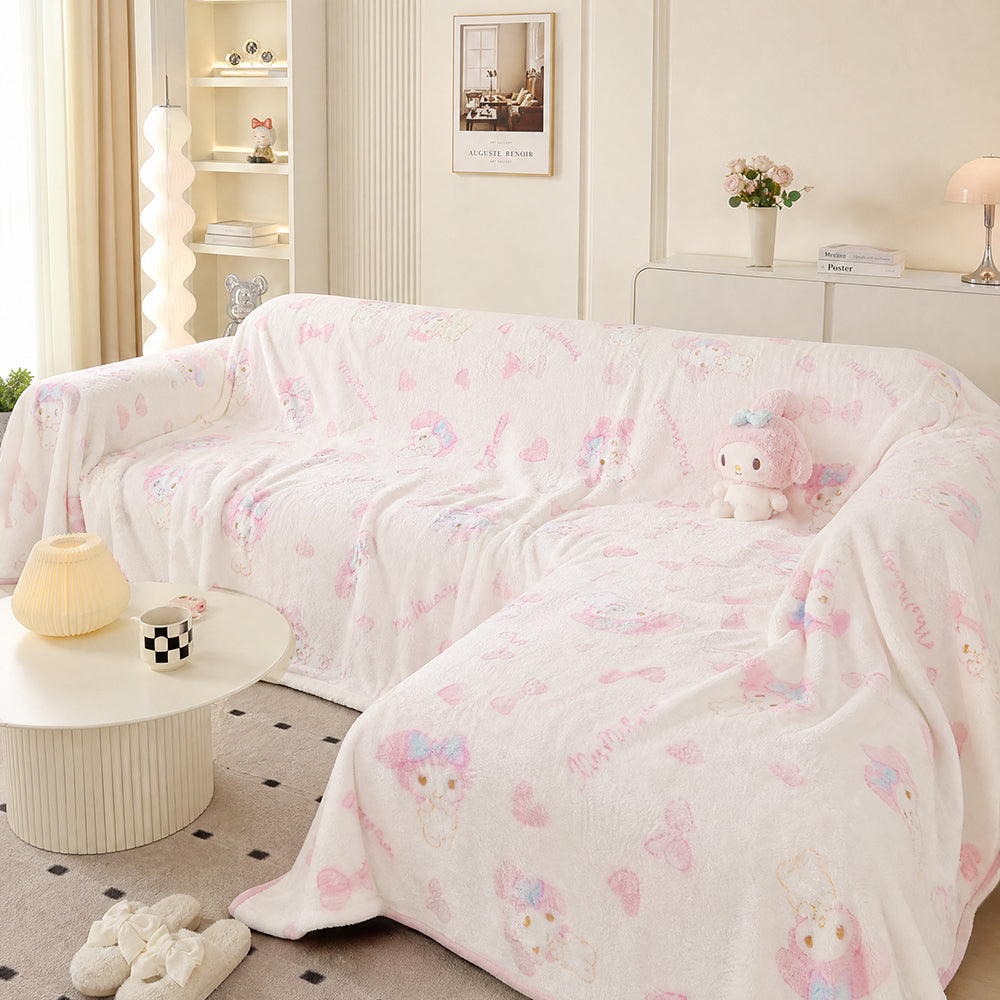 Crease-Resistant Protective Furniture Cover Sofa Blanket Cloth Custom Print Graphics Coral Velvet Fabric - Image 4