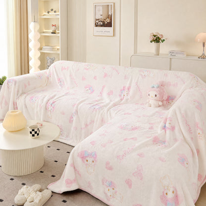 Crease-Resistant Protective Furniture Cover Sofa Blanket Cloth Custom Print Graphics Coral Velvet Fabric - Image 4