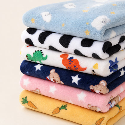 High-Definition Rotary Cartoon Customizable Roll for AC Quilt Printed Coral Velvet Fabric - Image 1