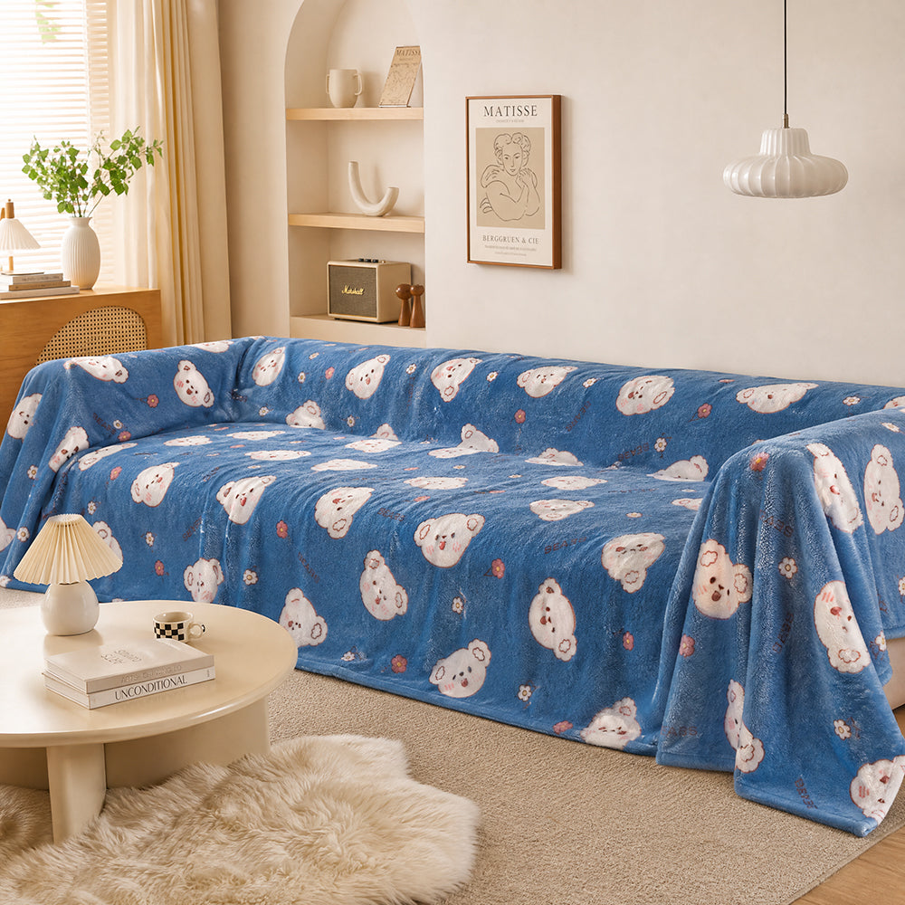 Rich Luster Custom Extra-Soft Protective Sofa Towel Cloth Printed Velour Fabric - Image 1