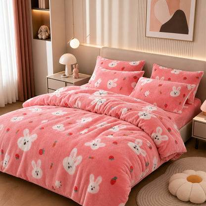 Heavyweight 280-480GSM Range for Thickened Winter Quilt Covers Printed Velvet Fabric - Image 1