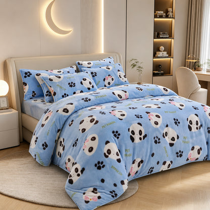 Customized Pattern Autumn Winter Various GSM for Bedding Sets Printed Flannel Fabric - Image 1