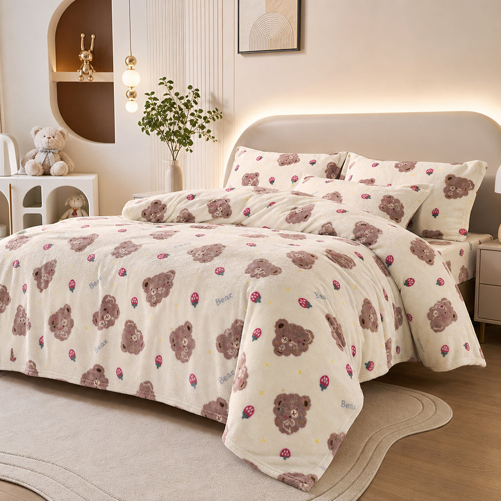 Double-Faced Custom Graphic Roll General Purpose for Comforters Printed Flannel Fabric - Image 3