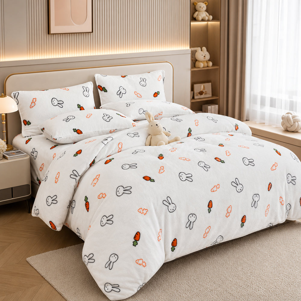 Heavy Weight 300-500GSM Range for Thickened Winter Bedding Set Velvet Fabric - Image 1
