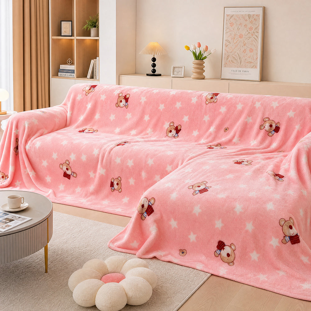 Private Design Thermal Heat-Retention Material for AC Blanket Printed Flannel Fabric - Image 3