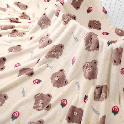 Pattern-Customized Varying Weights for Bedroom Bedspread High-Pile Flannel Fabric - Image 2