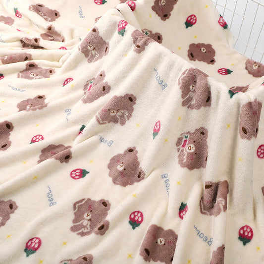 Pattern-Customized Varying Weights for Bedroom Bedspread High-Pile Flannel Fabric - Image 2