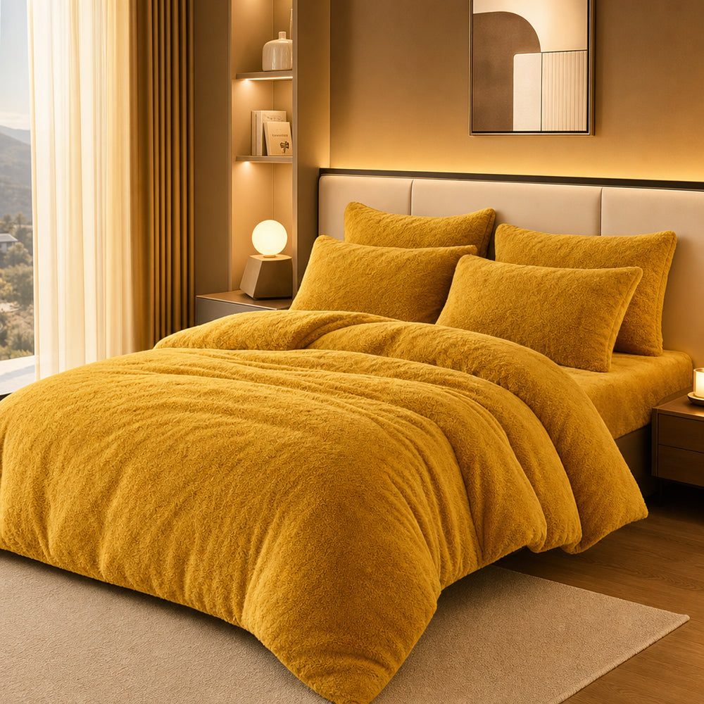 Solid Color Various GSM Material for Luxury Bedding Set Long-Pile Velvet Fabric - Image 2