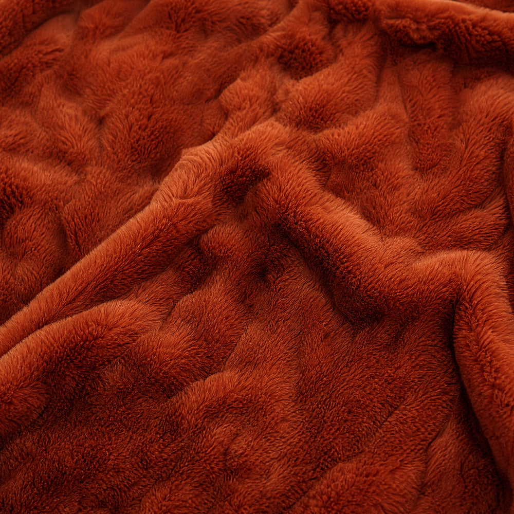 Solid Shades Customizable Weight for Bedroom Bedspread Thick Long-Pile Velvet Fabric - Image 4