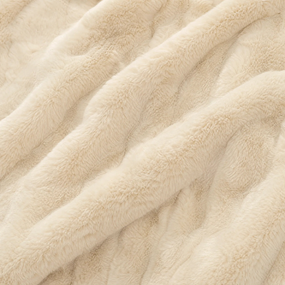 Solid Color Various GSM for Warm Four-Piece Bedding Set High-Pile Flannel Fabric - Image 2