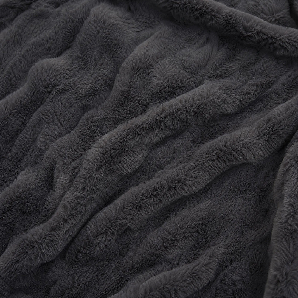 In-Stock Solid Color Varying Weights for Bedroom Bedspread Long-Pile Flannel Fabric - Image 2